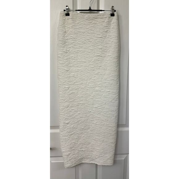 Good American NWT Cloud White Scrunchie Maxi Skirt size 2 XS pull on skirt - Picture 8 of 10